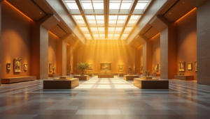 햇살이 들어오는 박물관 사진